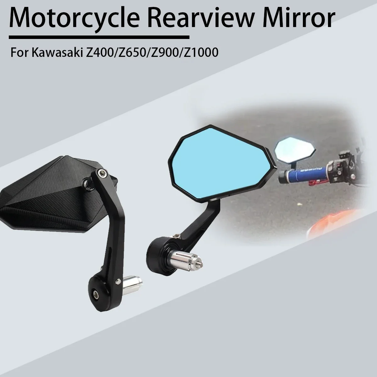 

Motorcycle Bar End Mirrors Retro Handlebar Tip Rearview For Ducati Honda CB650R Kawasaki Yamaha MT03 Suzuki SV650 GSXS750 Benell