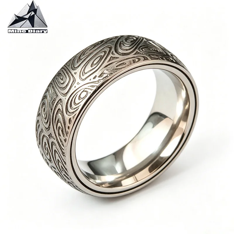 vintage-damascus-grain-ti-steel-ring-fidget-ring-edc-anti-stress-fidget-spinner-calm-nerves-fidget-toy-adhd-anti-anxiety-toy