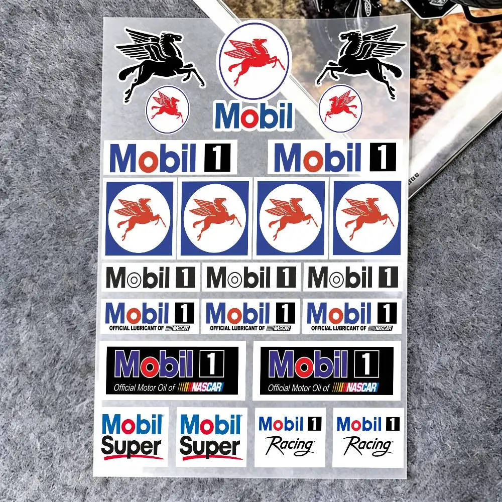 For MOBIL Reflective Motorcycle Stickers 3M Night Safety Warning Decals Fit Scooter Bike Helmets - view 3