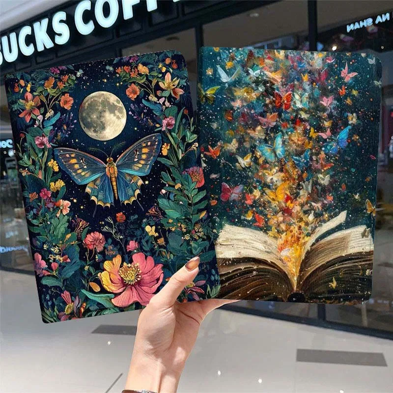 

Чехол для планшета с ретро-дизайном в виде цветов и бабочек, подарок для Samsung Galaxy Tab A7 A A8 A9 A11 S6 S11 10.1 10.4 10.5 дюймов Lite Plus, мягкий чехол для планшета