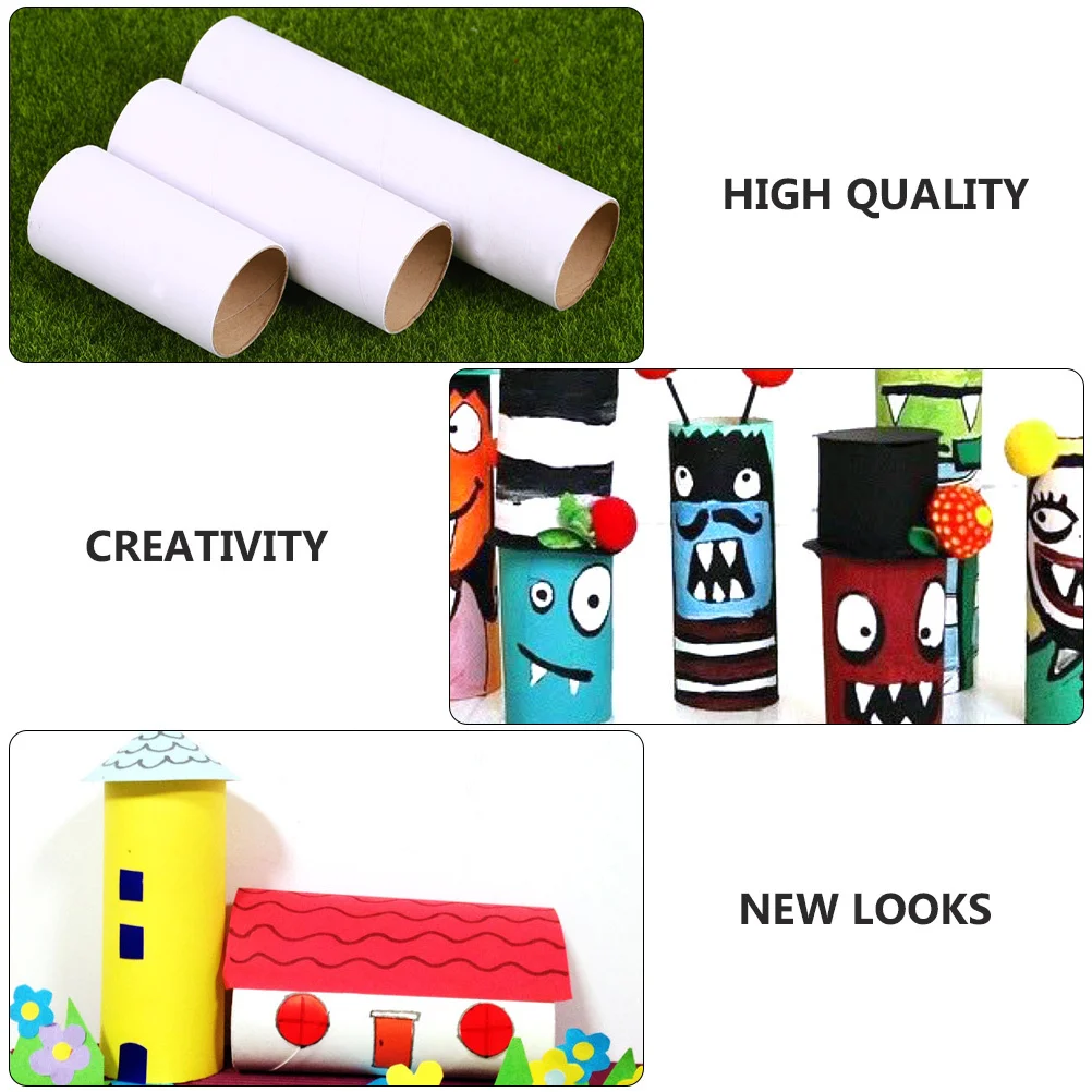 12 قطعة الحرفية DIY المواد أنابيب الورق المقوى لفات ورق الحرف الاطفال المشاريع الفنية الإبداعية ورقة أنبوب لفات أنابيب الورق المقوى
