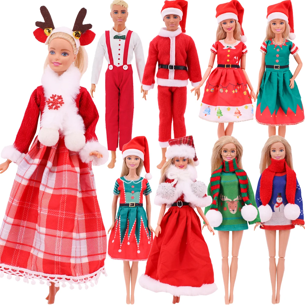 Pretty Doll Christmas Dress Ken Clothes For Barbie Doll Clothes Accessories,Toys For Girls,Birthday Gift