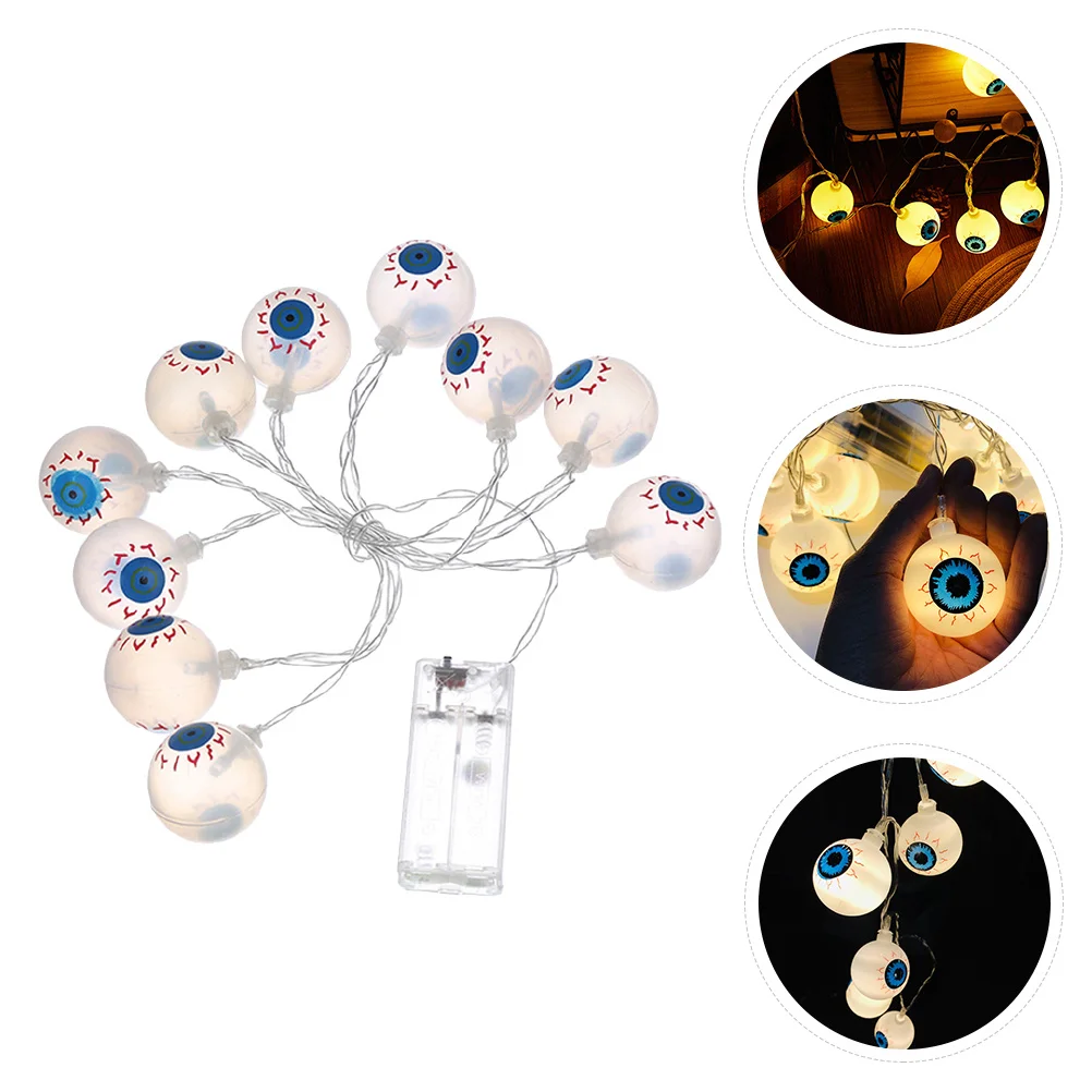 1 قطعة سلسلة إضاءة لمهرجان الأشباح للهالوين على شكل مقلة العين أضواء زخرفية لبار الحفلات ديكور حديقة المنزل