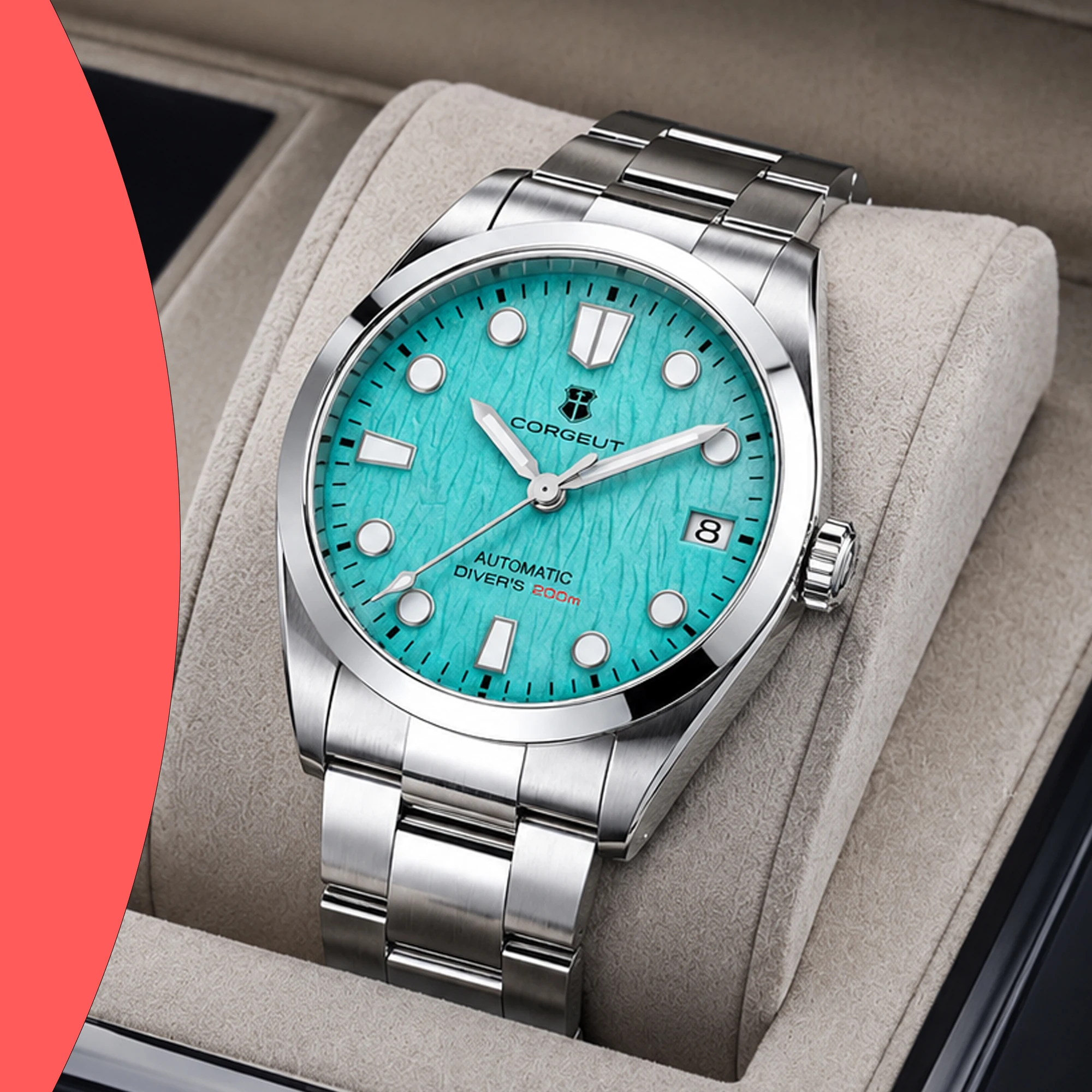 CORGEUT Men's Watches Luxury Automatic Watch Men Japan Movement Date Mechanical Watches For Men 36MM Reloj Hombre