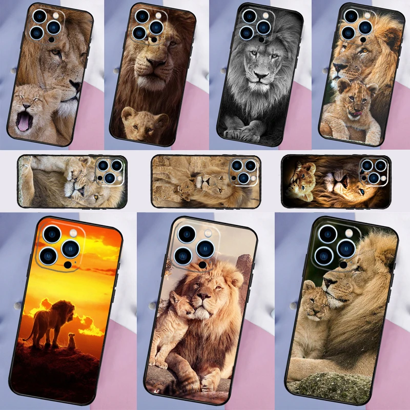 Funda Lion Alpha Male Cub para Samsung Galaxy S26 S25 Ultra S23 S21 S22 S20 S24 Ultra S10 Plus S24 FE