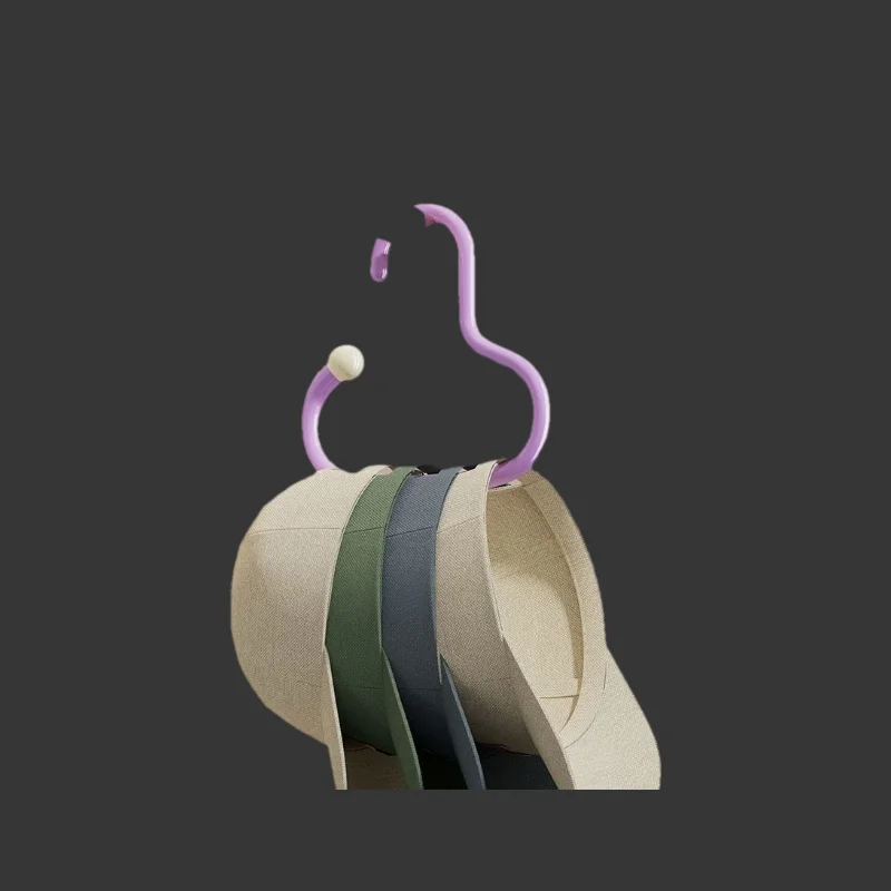 3 قطعة البلاستيك وشاح مستدير التعادل شماعات الدوبامين غير وسم قبعة تخزين هوك مكافحة زلة معلقة دائرة حلقة قبعة شماعات خزانة