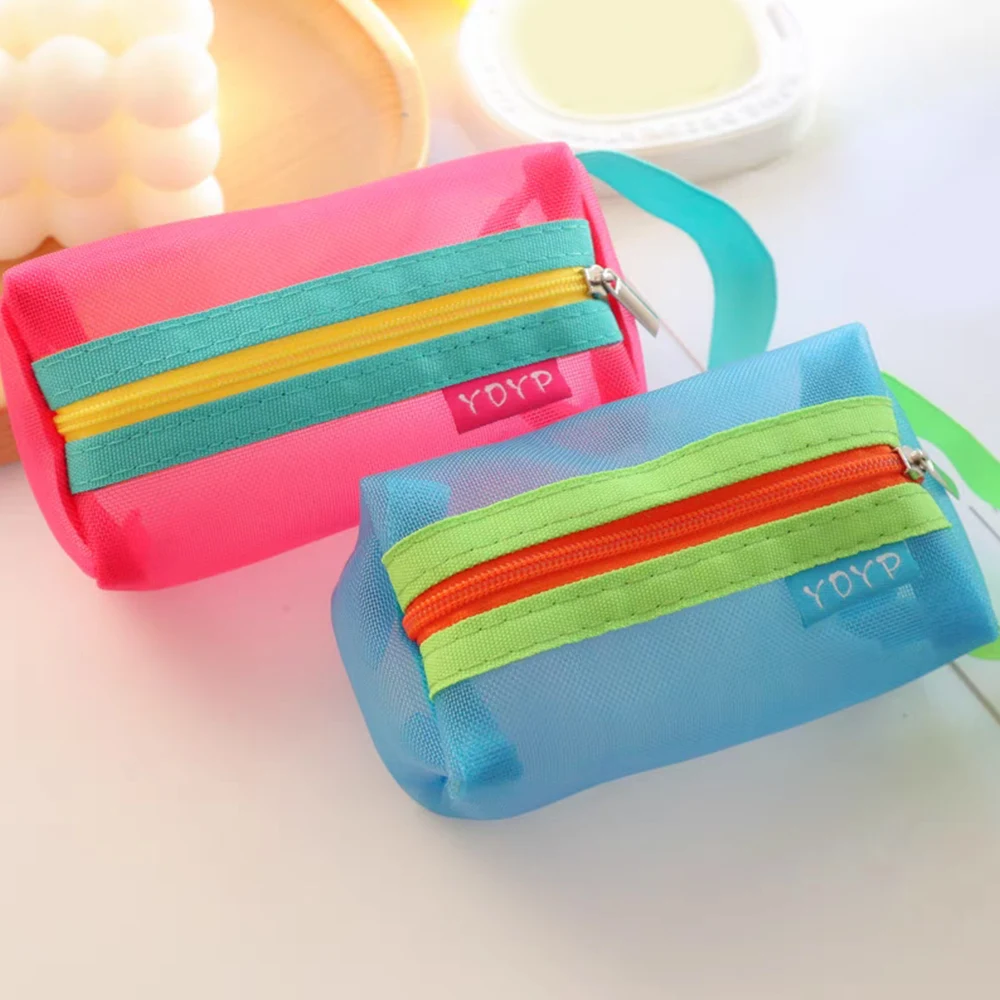 Toiletry Bag Tote Bag Shower Zipper Pouches Cosmetic Pouch Coin Purse Travel Storage Mesh Makeup Bag Portable Organizer Case