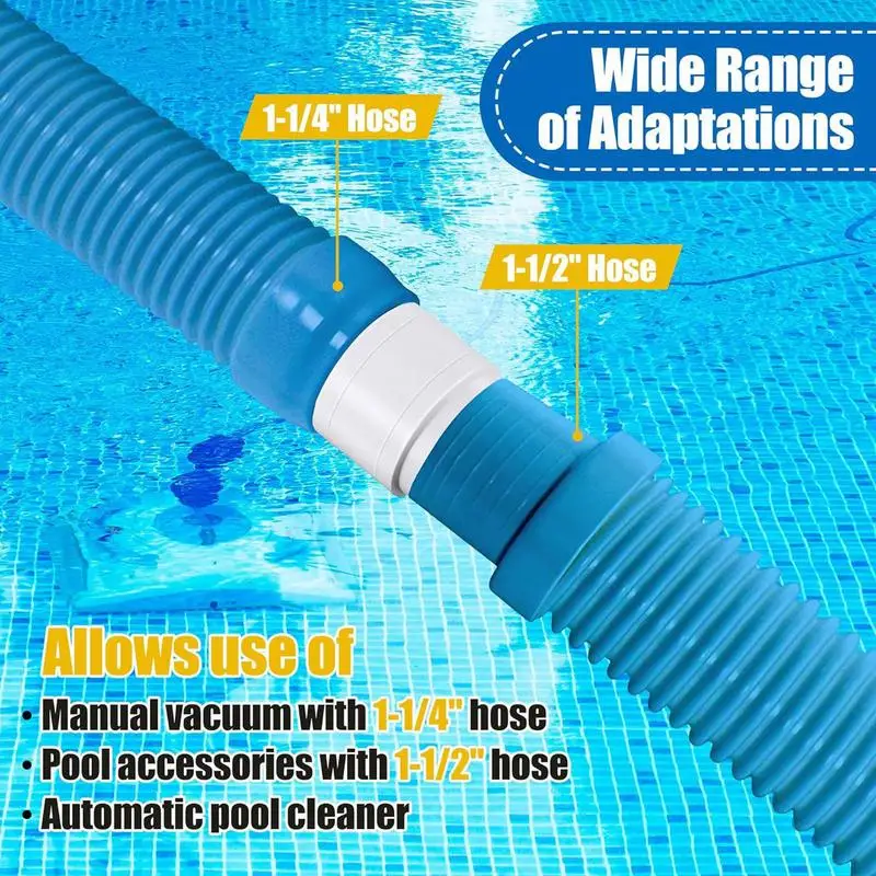 Pool Hose Connector Coupling 1-1/4 Inch Hose Connector Vacuum Hose Fittings Pool Vacuum Hose Adapter Hose Connection Joint Pool