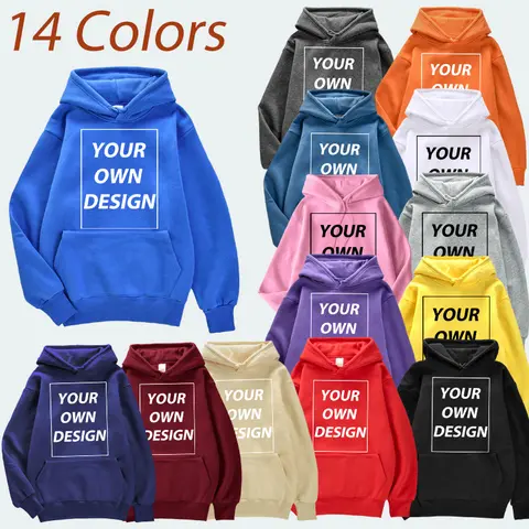 Customized DIY Print Men Woman Autumn Winter Hoodies Casual Classic Pullovers Simple Comfy Streetwear Soft Warm Sports Clothing