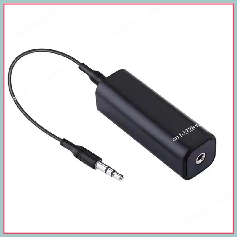 Isolatore di rumore del loop di terra N94R da 3,5 mm per sistemi audio per auto e stereo domestici Nero 1 PZ