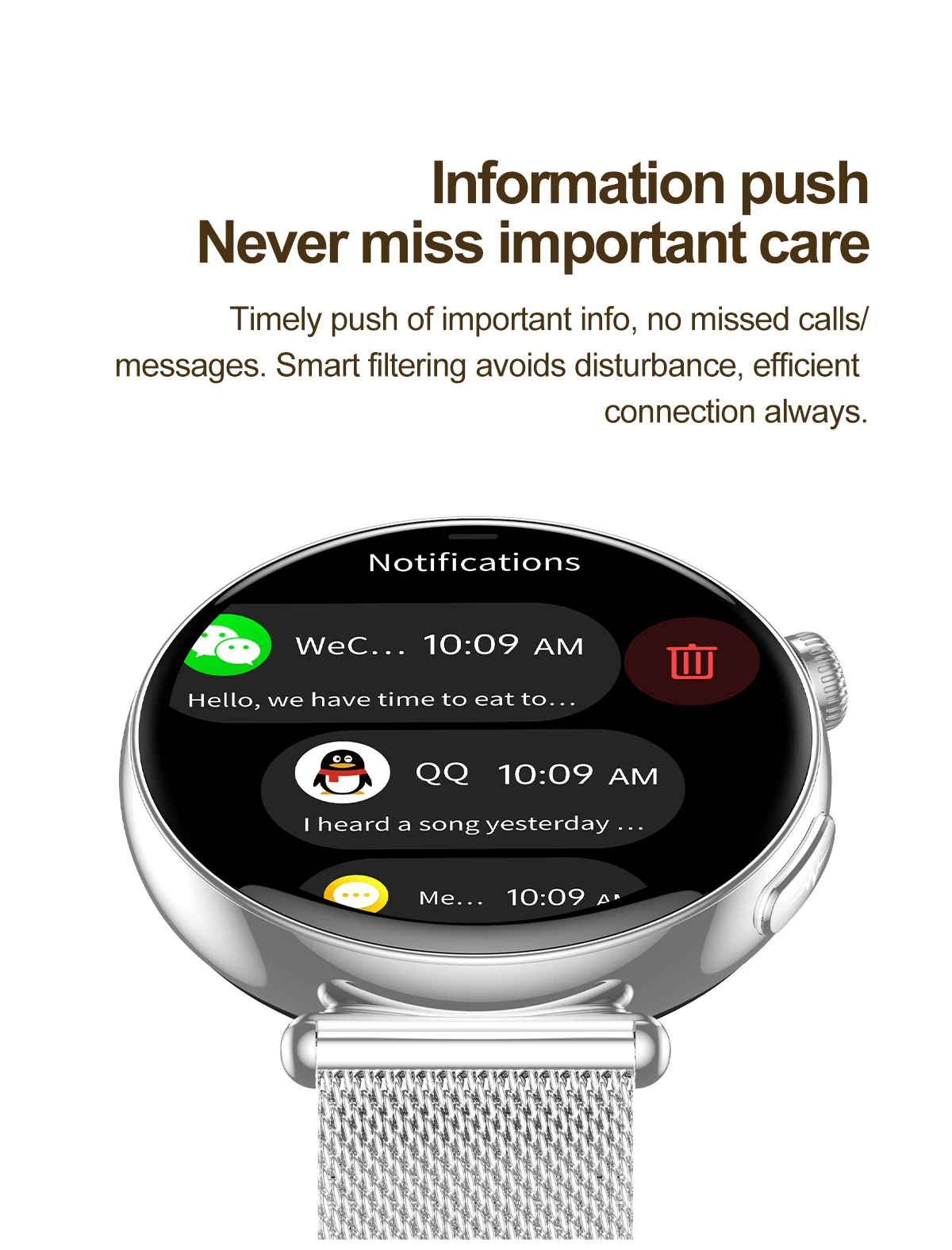 Luxus-Diamant-Smartwatch für Damen, 1,32 Zoll AMOLED-Bildschirm, Herzfrequenz- und Blutdruckmessung, Gesundheitsmonitor, IP68 wasserdicht, Sportuhr – Detail 22