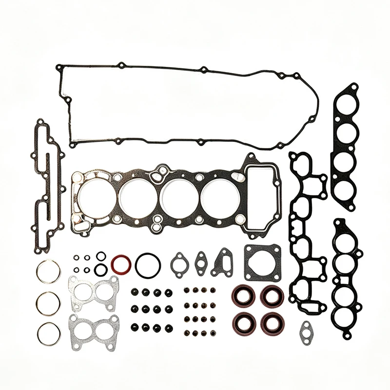 #￥forHS9819PT-1 Timing Chain Kit + Complete Head Gasket Overhaul Set Fit 1.6L GA16DE DOHC Inline Four Engine Replacement Parts