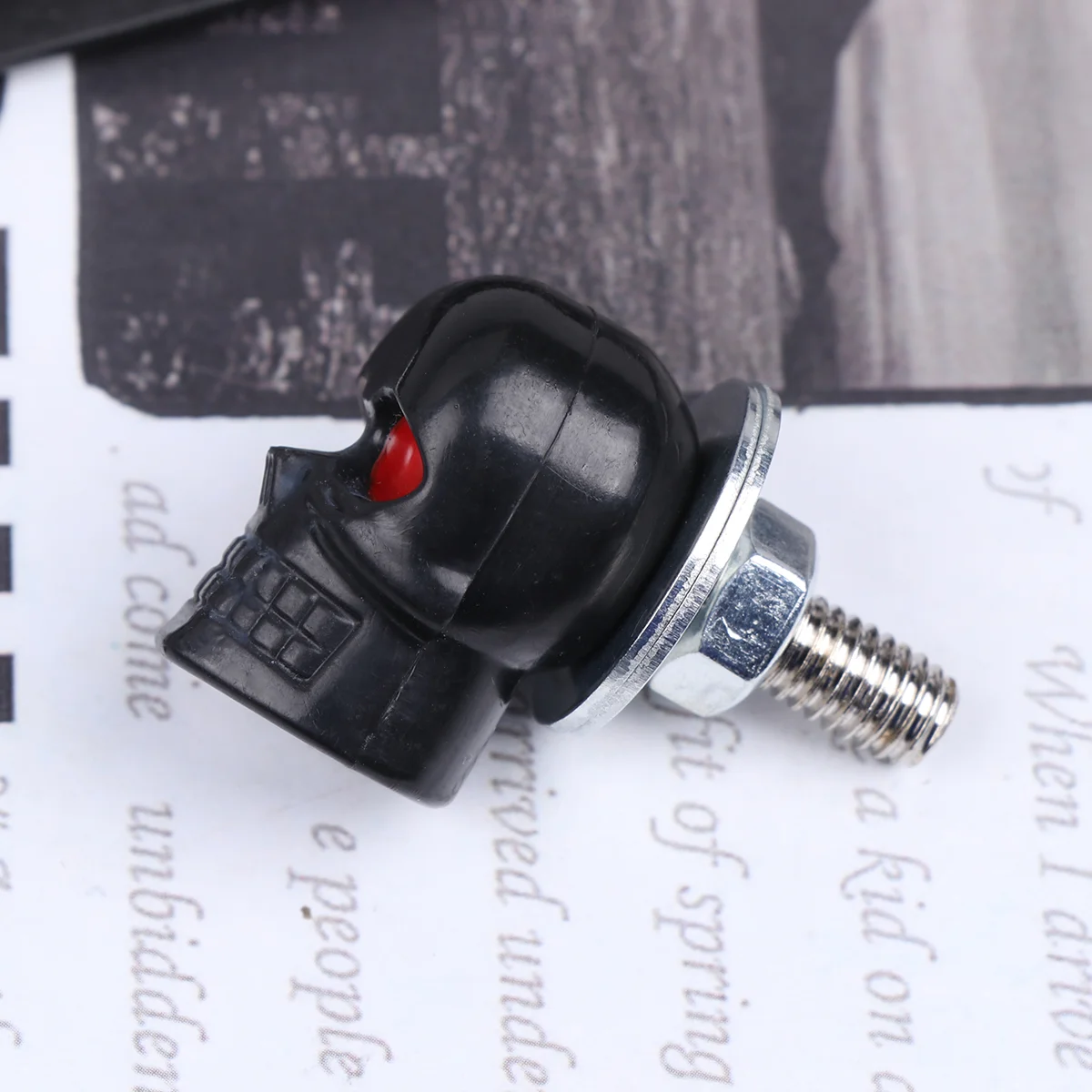 

6PCS Motorcycle Screws Motorbike Refitting License Plate Ghost Head Screw Sturdy License Plate Ghost Head Screw Decoration for M
