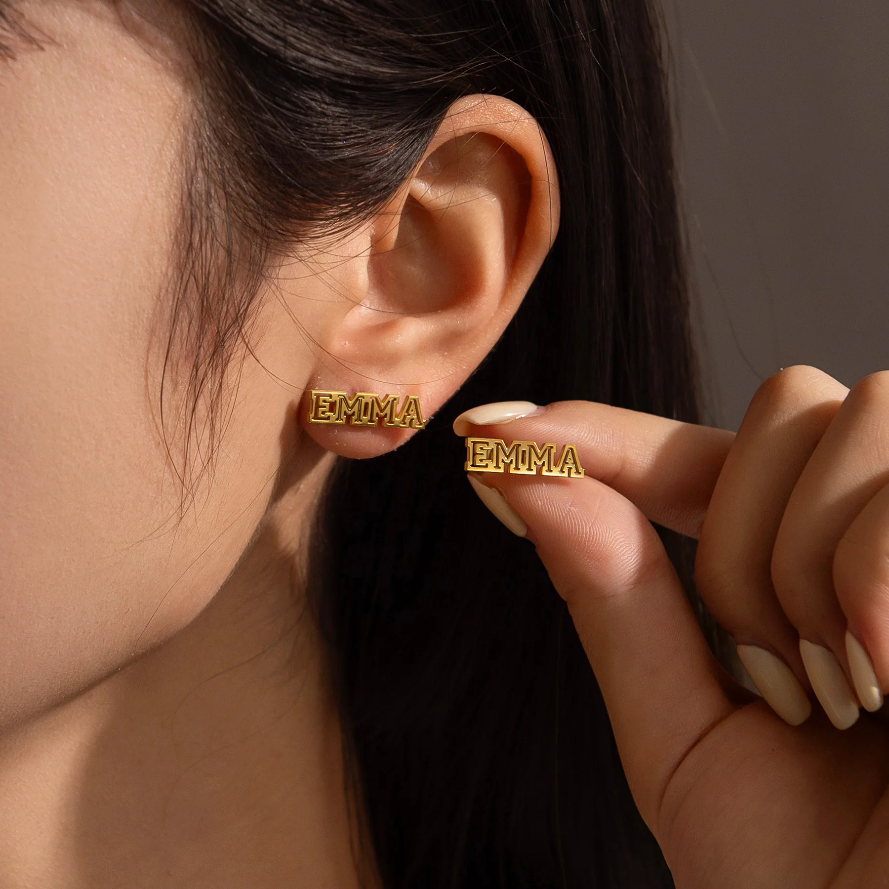 الماس مخرمة مجموعة المجوهرات الأولية مخصص إلكتروني قلادة أقراط الفولاذ المقاوم للصدأ هدية للأزواج هدايا شخصية له