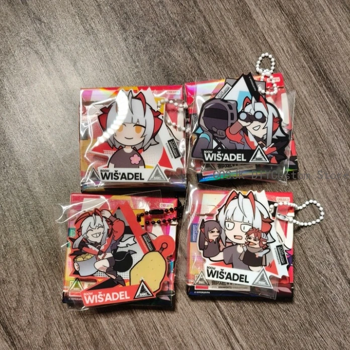 6cm Game Arknights All W Kawaii Cosplay Acrylic Keychain Bag Pendant Cartoon Mini Keyring Charm Fans Decor Collection Cute Gift
