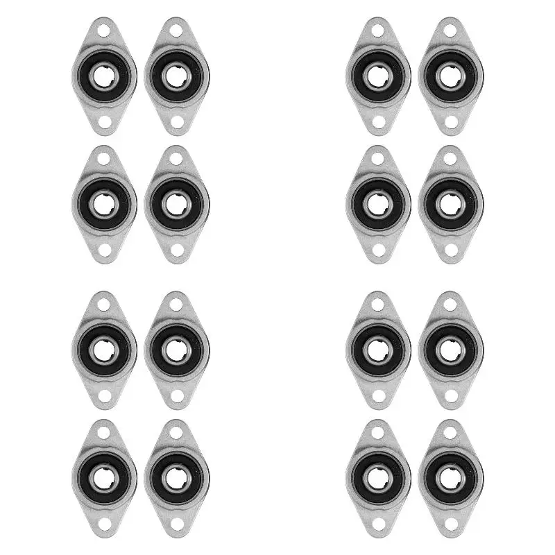 4pack X((4Pcs Kfl08 Pillow Block Bearing 8Mm Bore Diameter Zinc Alloy Rhombic Flange Bearing For Cnc)