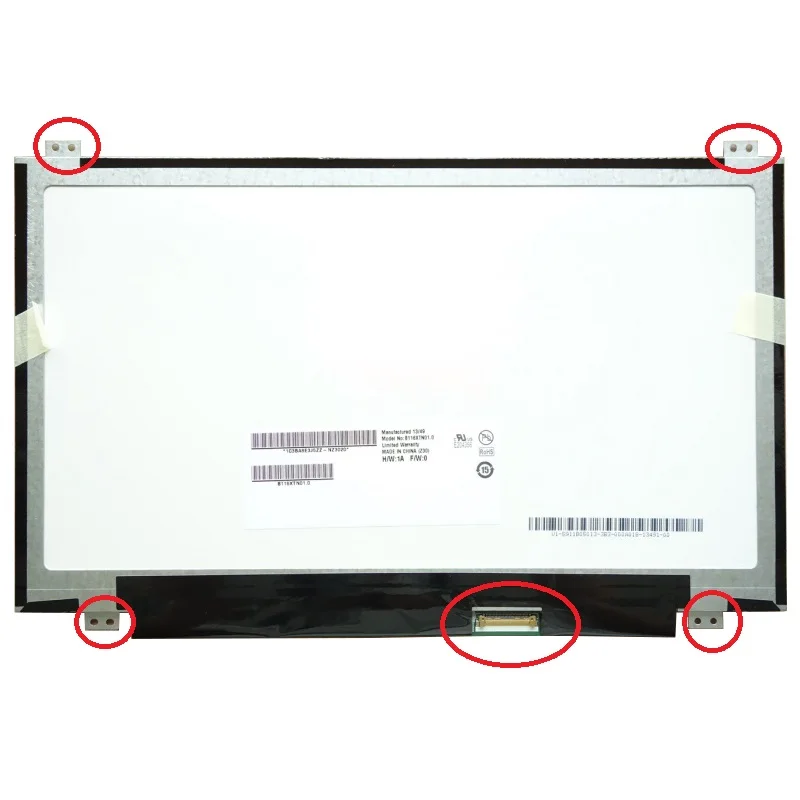 FOR ACER chromebook C720 B116XTN01.0 N116BGE-E42  laptop lcd screen display 30pin up and down Screw hole lcd matrix 11.6 inch