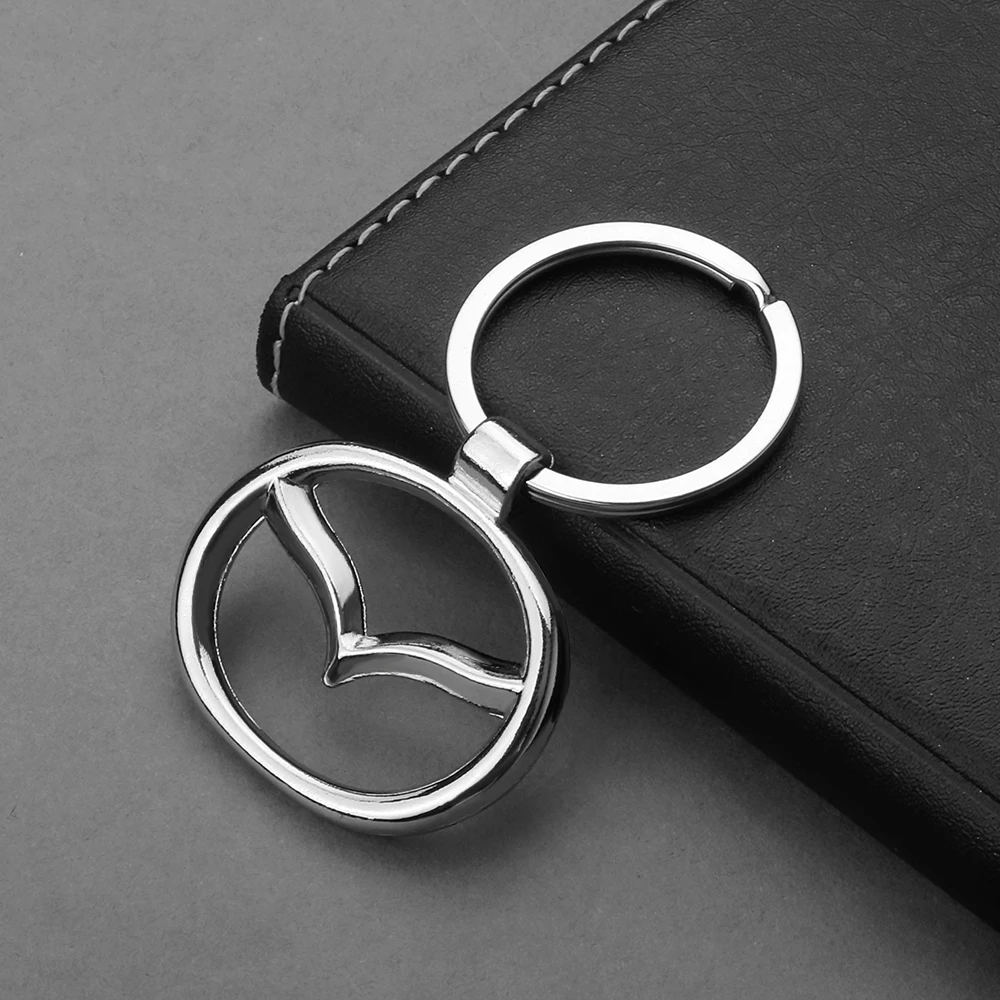 1pcs 3D Car Styling Badge Metal Keychain Key Ring Accessories For Mazda MS 3 5 Axela CX-5 CX-3 CX-9 Demio RX7 MS 323 Atenza 323