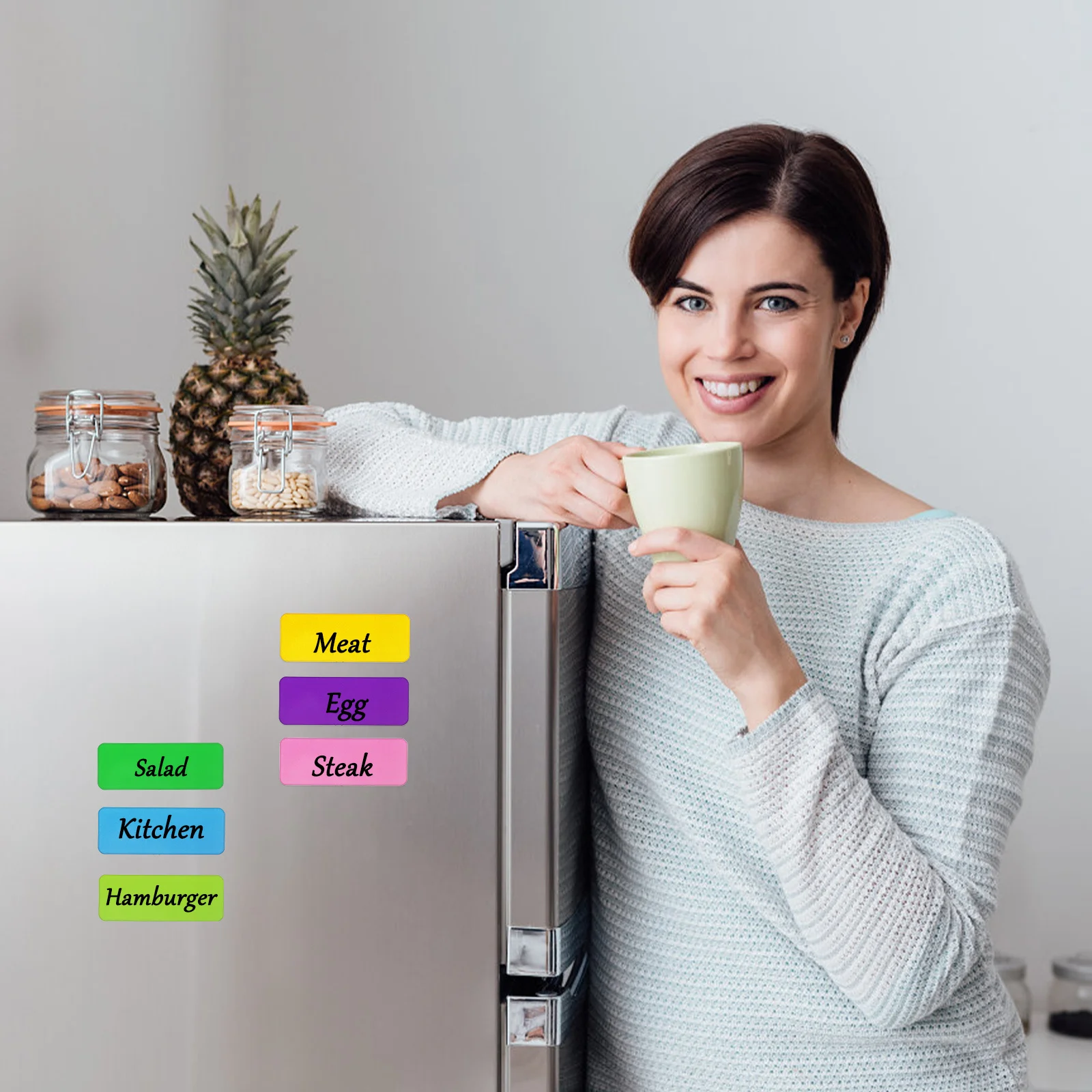 

54pcs Name Tags Magnetic Dry Erase Reusable Colorful Labels For Whiteboards Refrigerators Lockers Classroom Office Organization