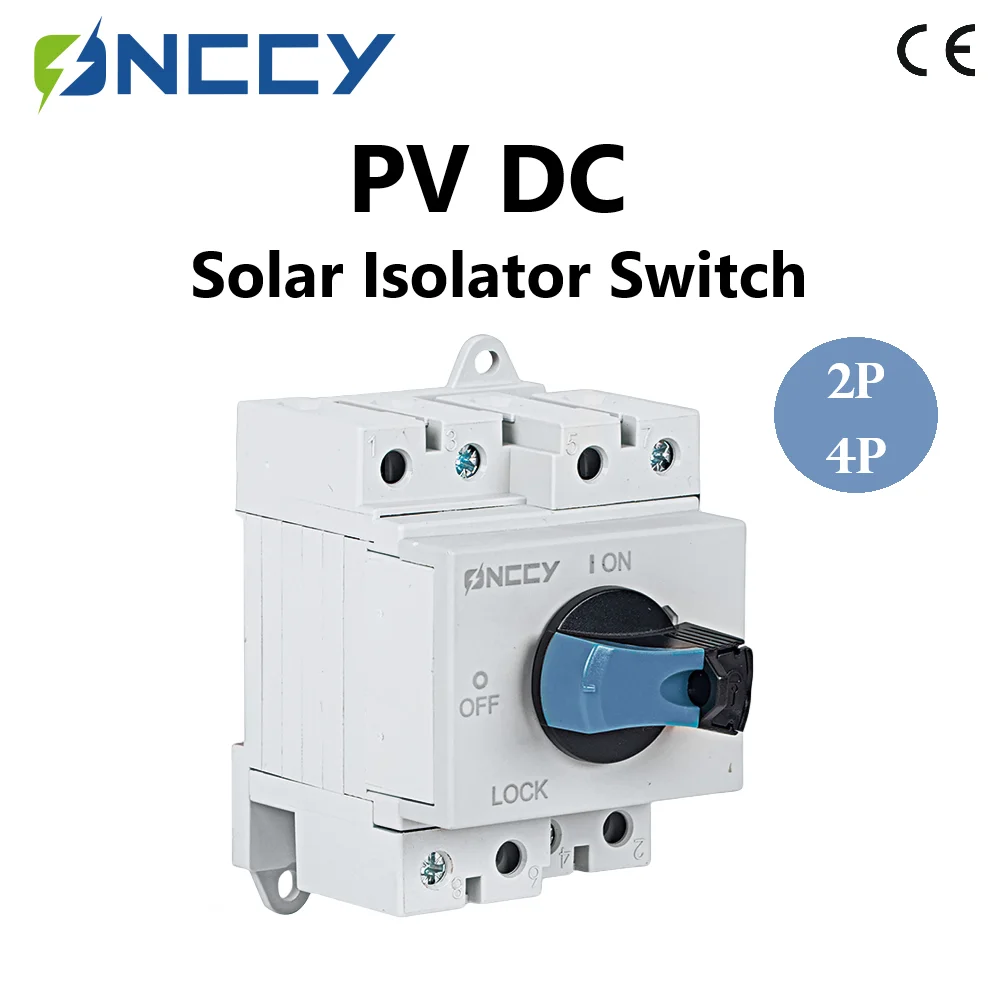 

ONCCY DC Solar Isolator Switch with lock PV 1000V 4P 32A Seccionador, DC Switch Solar Din Rail Mounting dc disconnect switch