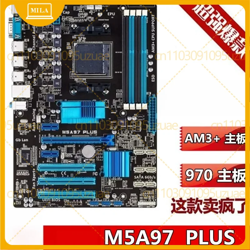 For Asus M5A97 PLUS AM3+ ATX Mainboard 970 DDR3 SATA3 USB3.0 Support FX CPU