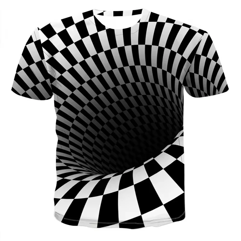 Hypnosis Dizziness Funny T-Shirts 3D Print Men's Women Short Sleeves T Shirt Streetwear Harajuku Y2k Tops Tees Unisex Clothing