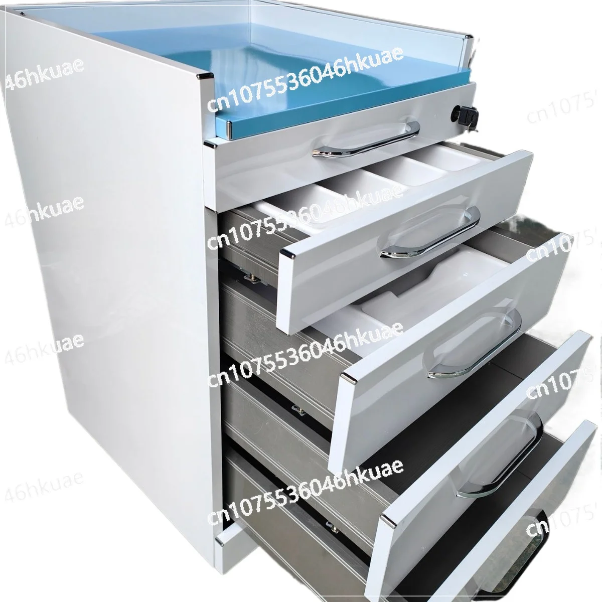Mobile Stainless Steel Sweeping Cart, Bedside Table and Side Cabinet