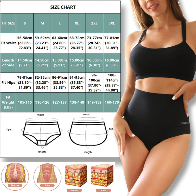 FINETOO Seamless High Waist Panties Women's Abdomen Hip Lift Briefs Body Shaping Lingerie Pants Plus Size Breathable Underwear - Image 6