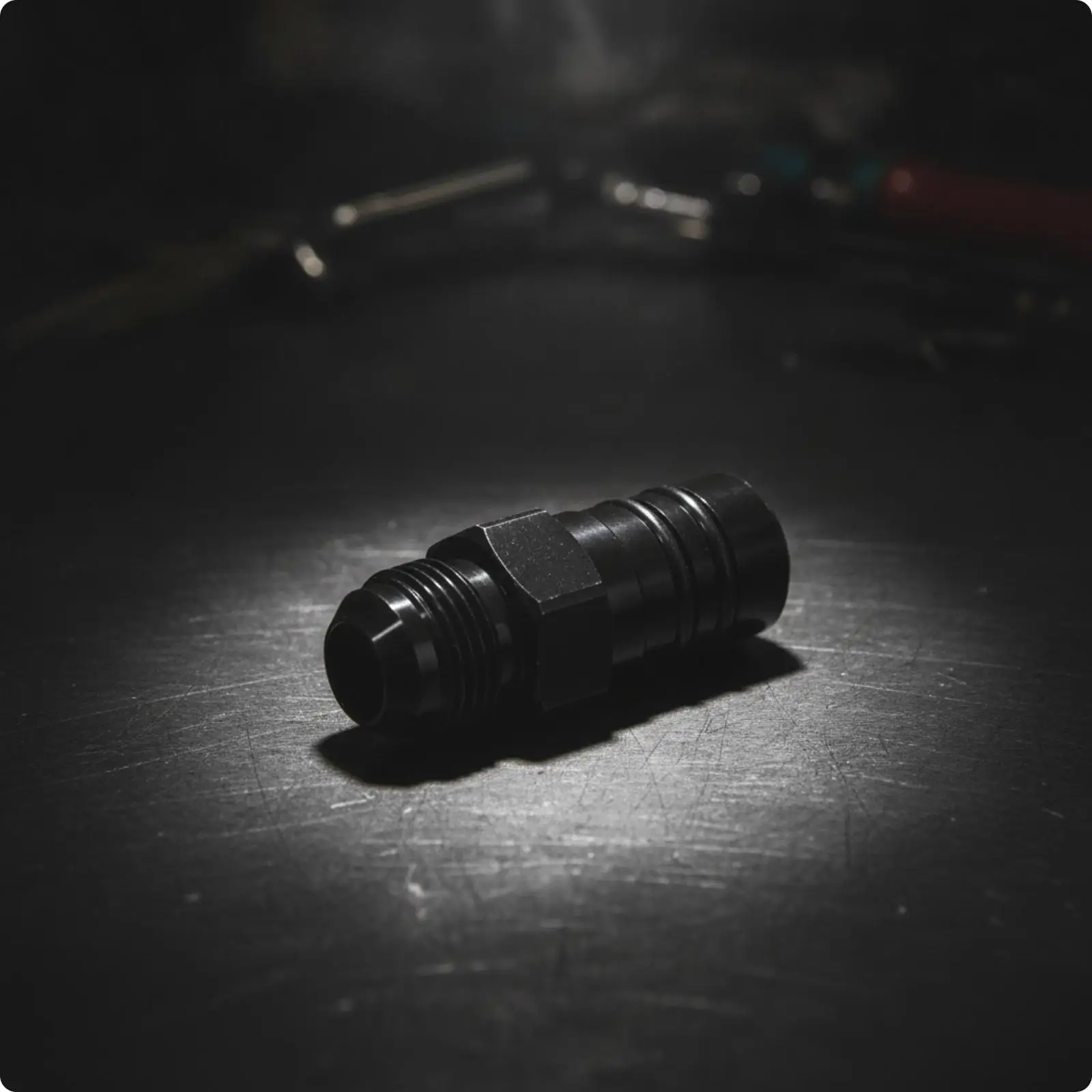 AN10 Energy Adapter Leak-Resistant Black Aluminum Energy Fitting with O-Loop Seal Threaded for Automotive Mechanics, Car