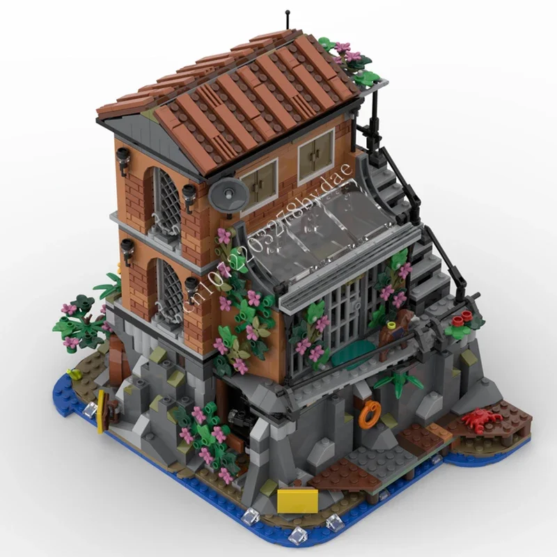 

1313PCS Secret Agent's Home MOC Creative street view Model Building Blocks Architecture DIY Education Assembly Model Toys Gifts