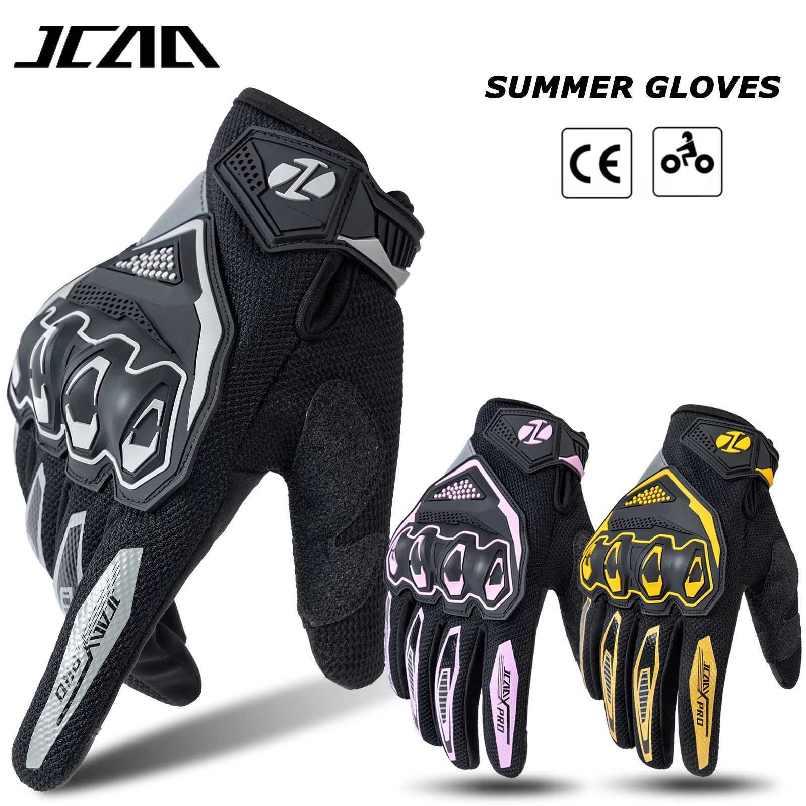 

CE Certified Motorcycle Gloves Summer Breathable Mesh Touchscreen Motocross Guantes Men Women Anti-slip Biker Riding Racing Gear