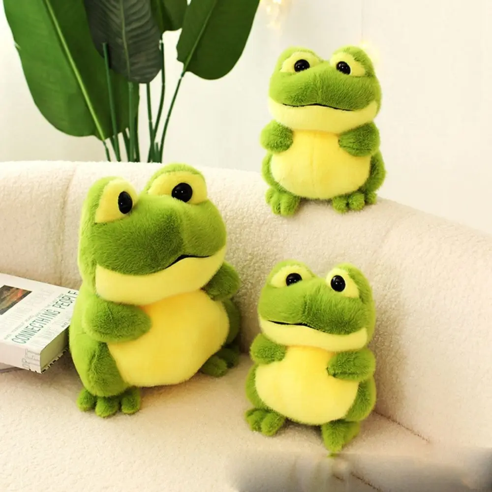 

Cartoon Anime Green Frog Plush Toy Collection PP Cotton Animal Fluffy Frog Figure Doll Funny 20/30cm Cartoon Frog Stuffed Toy