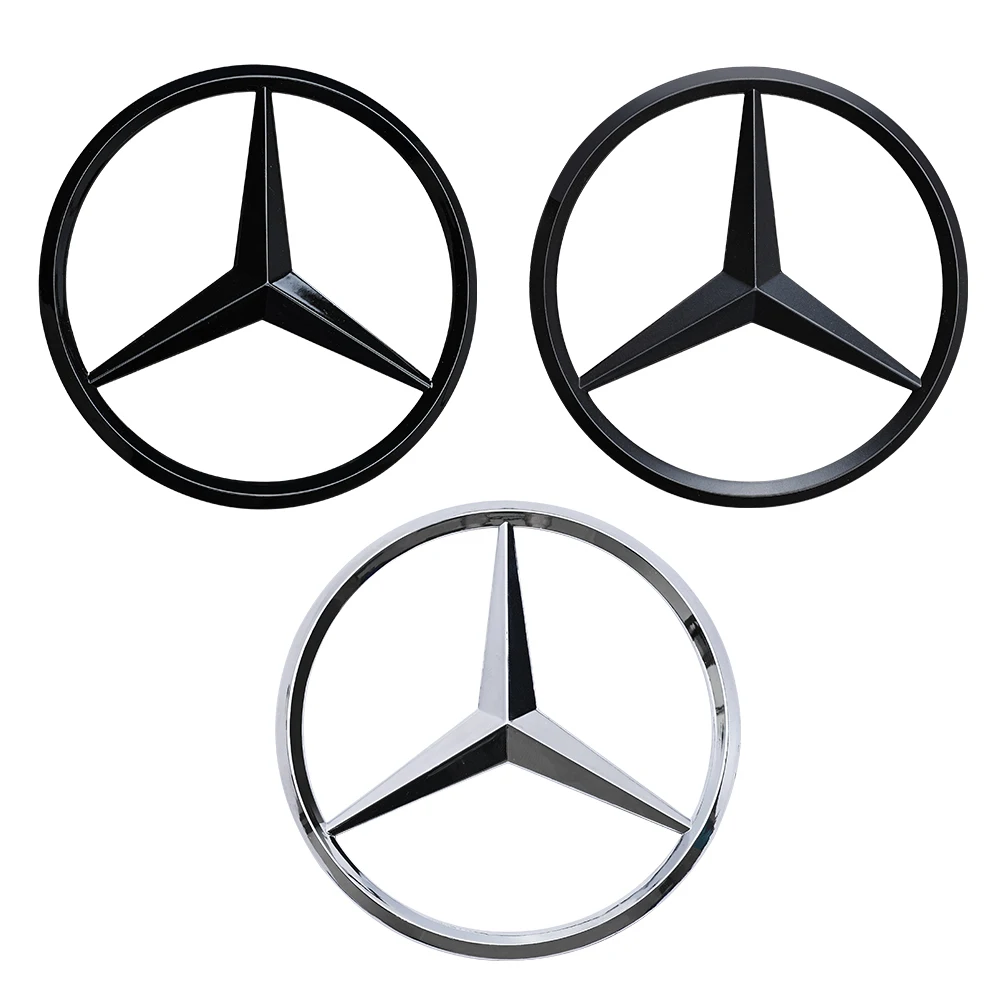 1PCS 90MM ABS Car Rear Badge Sticker Trunk Emblem Decal For Mercedes Benz A B C E S class GLA GLC CLA GLK GLE W204 W205 W212