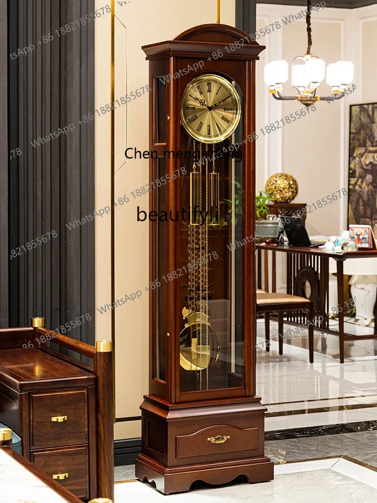 sscn8617 German new Chinese style floor clock European style retro villa large table clock mechanical American pendulum clock si