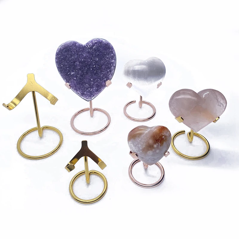 1PC Kristall Ball Halterung Liebe Chip Desktop Ornamente Display-ständer Kugel Stein Unterstützung Handwerk Halter Hause Dekoration