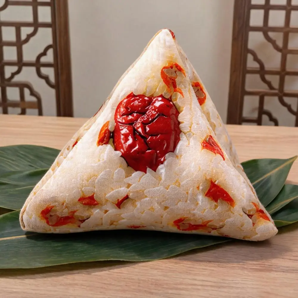 Creative Design Simulation Zongzi Plush Toy Soft Plush Large Size Rice Dumpling Cushion Hanging Ornament Kawaii