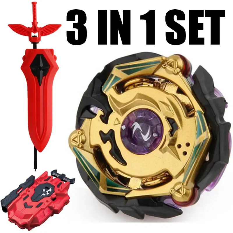 

B-X TOUPIE BURST BEYBLADE Spinning Top Starter B-74 Gold Vesion Toys W/ NEW Sword LR Launcher