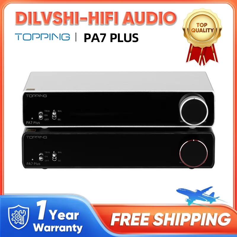 

TOPPING PA7 PA7 Plus Hi-Fi Audio Amplifier XLR TRS RCA Input Hi-Res Desktop AMP Fully Balanced High Performance Power Amplifiers