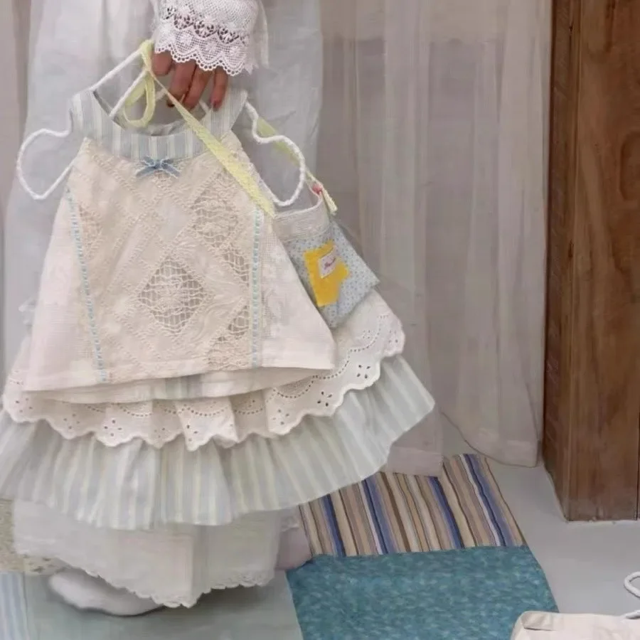 

Girl Lolita Vest Set Summer 2026 New Children's Hanging Neck Top T-shirt+flower Bud Half Skirt Two-piece Set