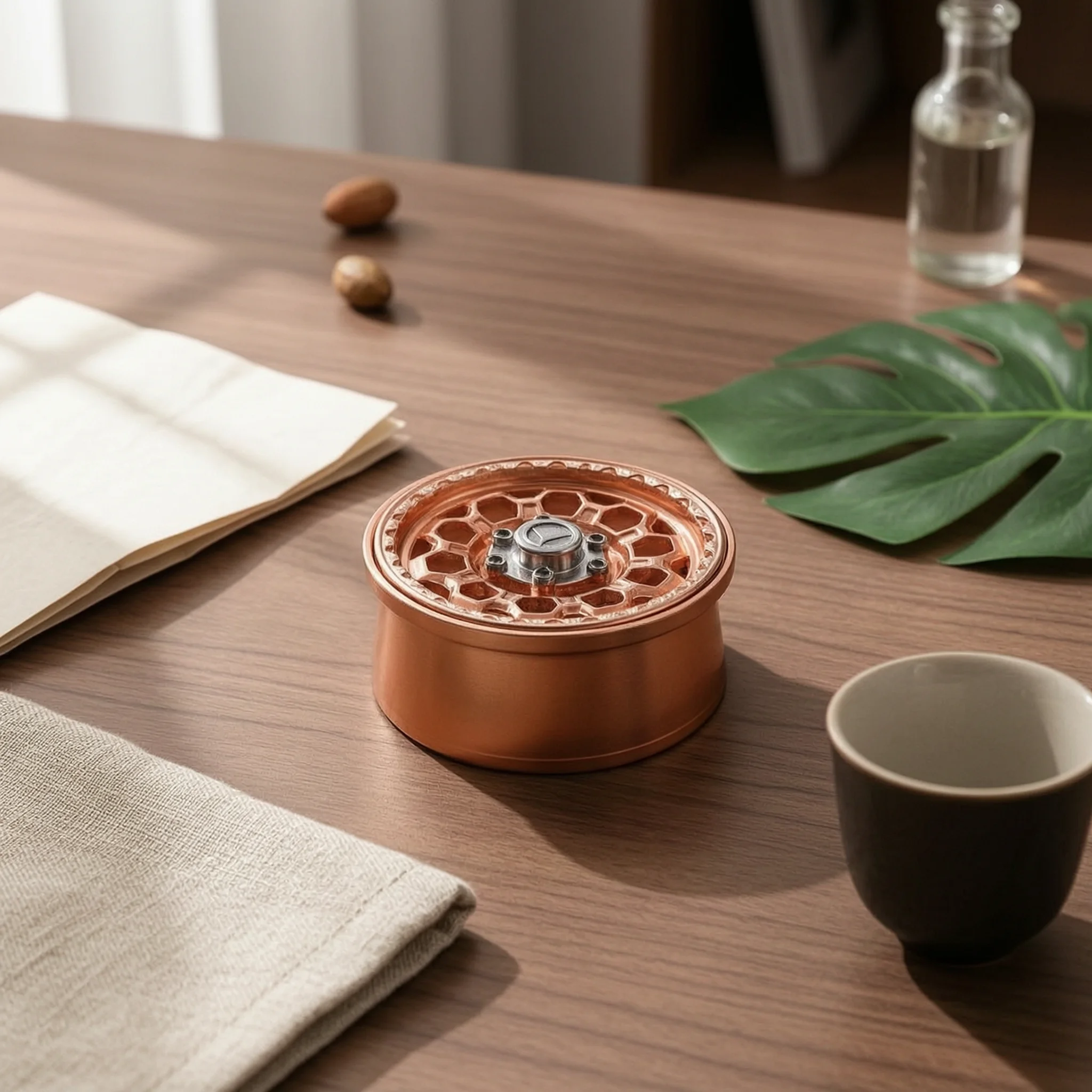 4 Pieces Crawler Wheel Hubs Honeycomb RC Wheel Hubs Beadlock Wheels Rose-Gold Sturdy for Hobbyists, off-Road Crawling