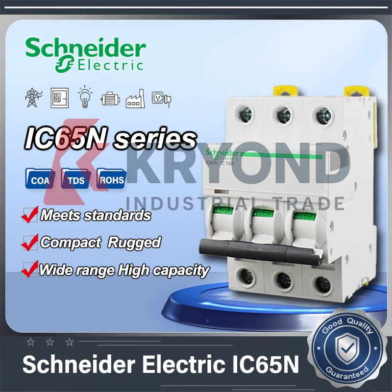 

Schneider Electric IC65N Power Circuit Breaker 1P 2P 3P 4P D10A D16A D20A D25A D40A 63A for Industrial Control Applications