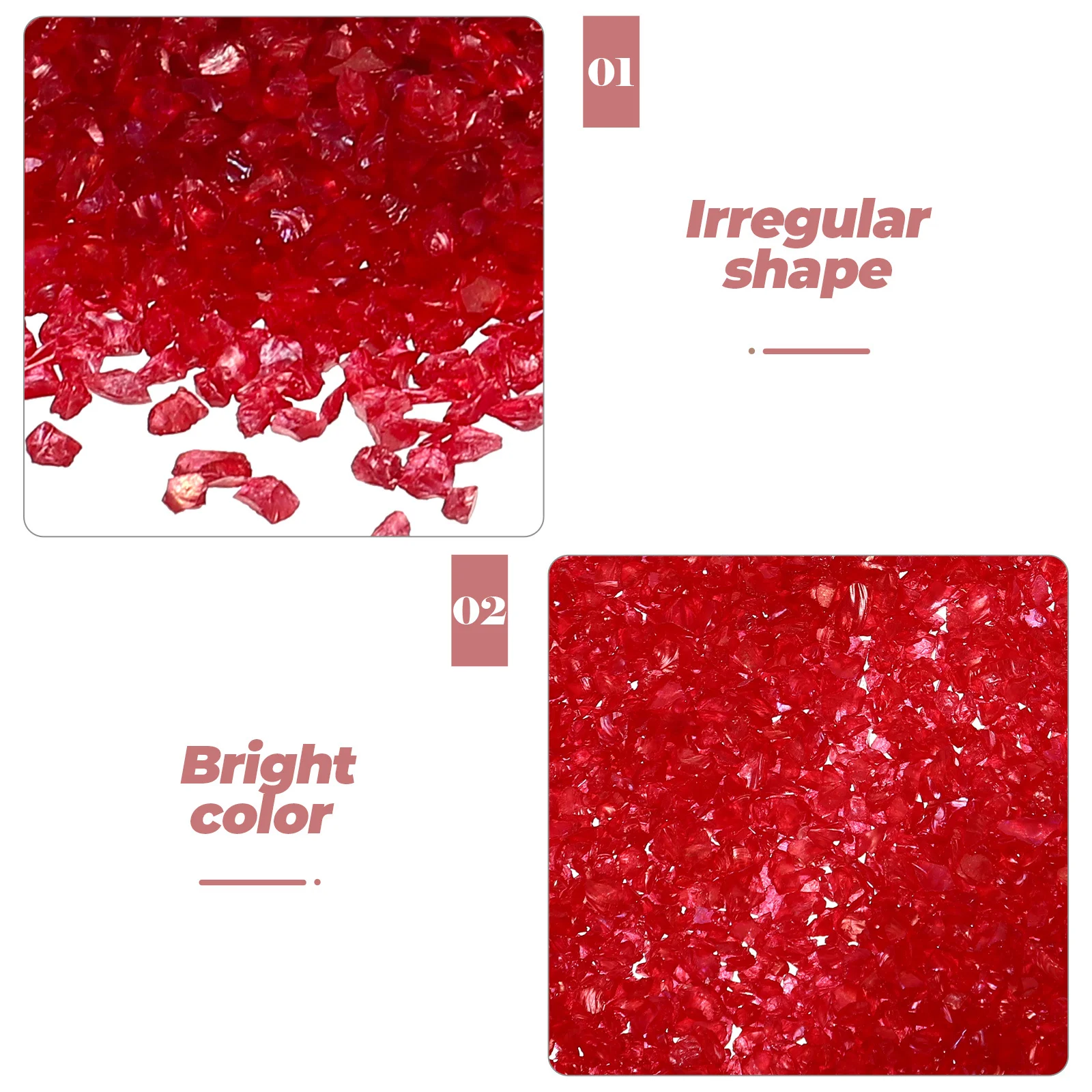 

1 Bag Of Glass Sand Decorations For Crafts Colorful Non-Fade Sparkling Craft Supplies Resin Art Nail Design Diy Projects Women