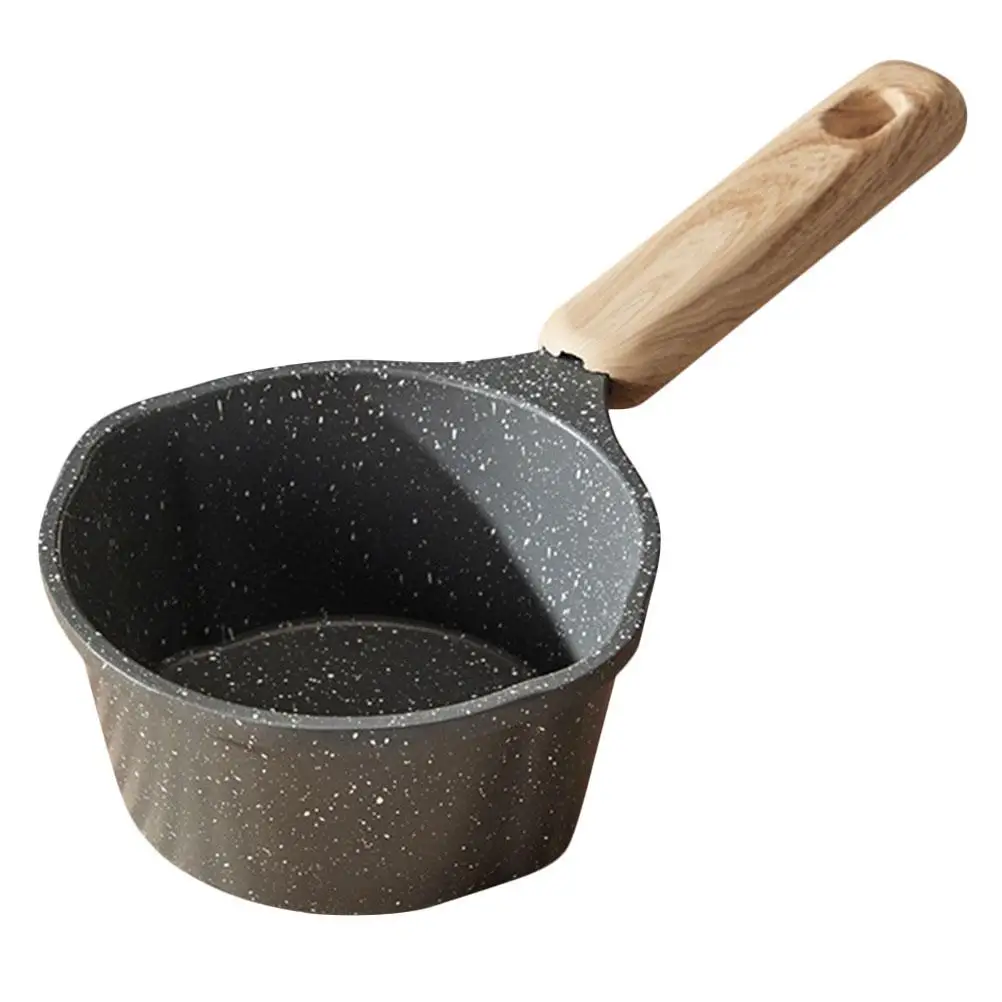 

Nonstick Thick Small Oil Pan Spout Indoor Kit Heat Resistant Compact Small Metal Sauce Pot Kitchen Saucepan