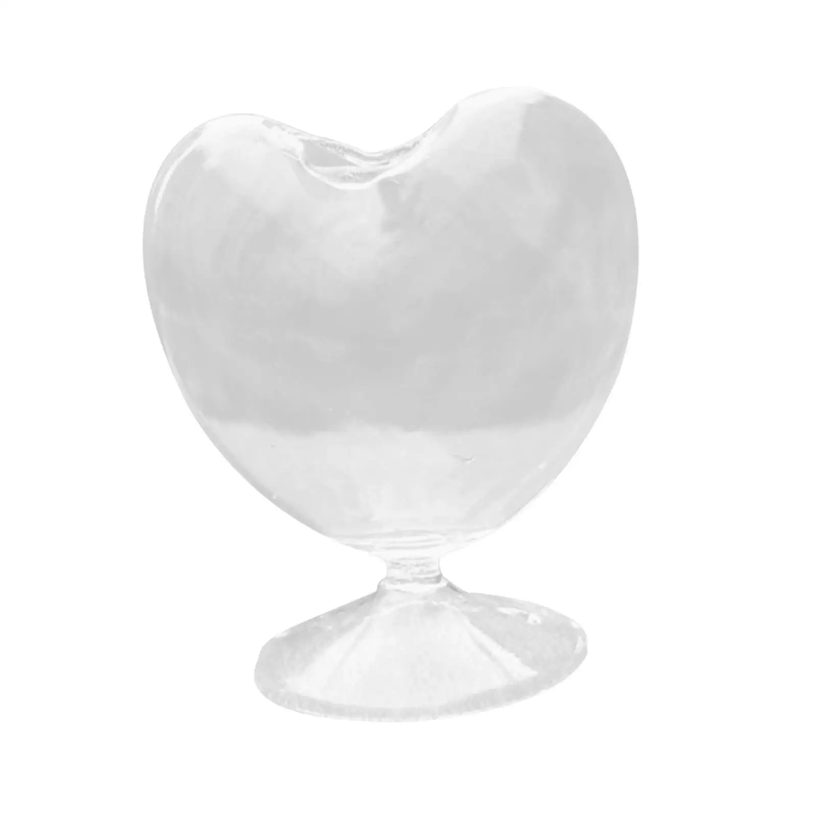 Heart Shaped Vase Glass Vase Flower Arrangement Cabinet Planter Vase for Bedroom Study Room Dorm Home Ornament