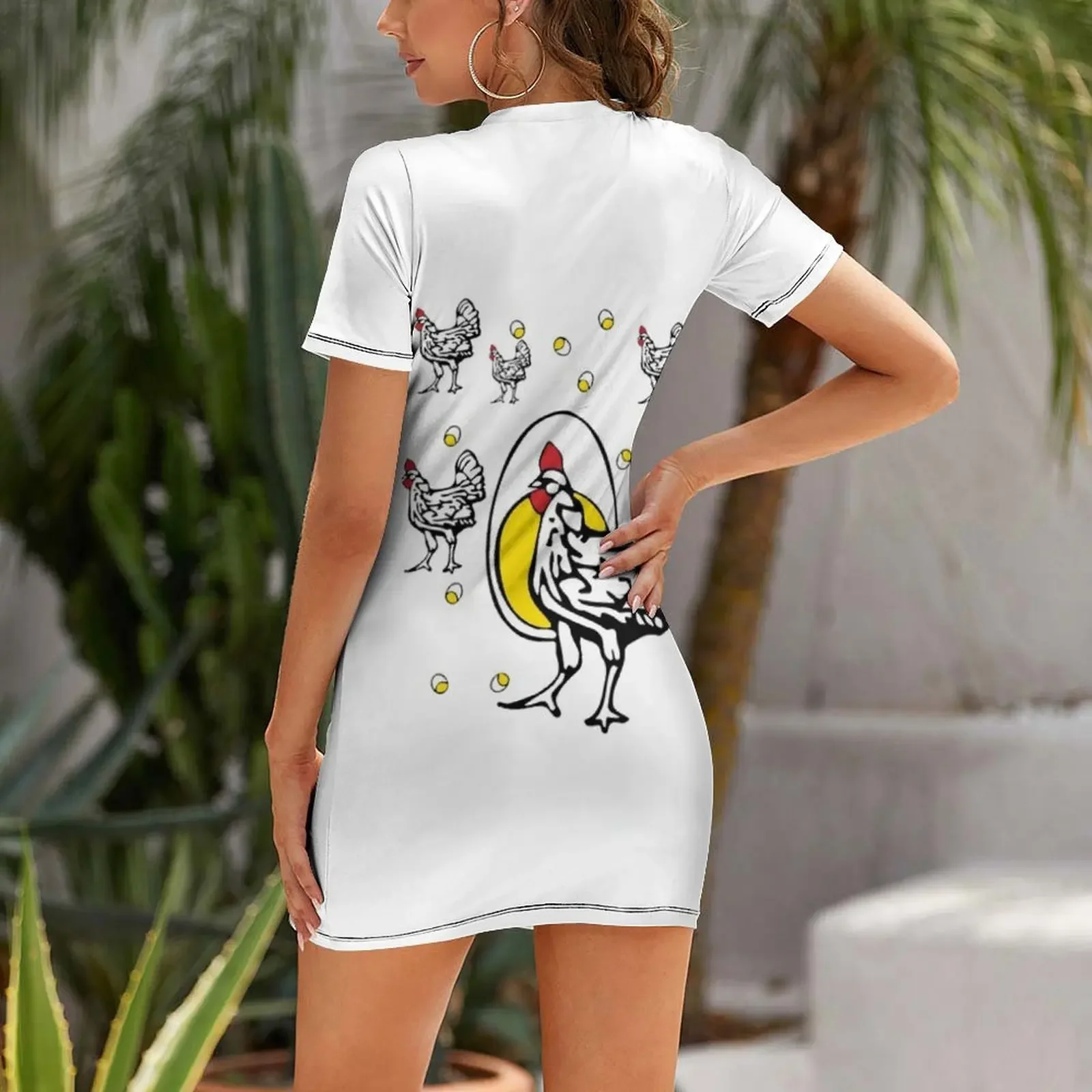 Roseanne poulet robe à manches courtes robe de bal 2025 vêtements d'été vêtements robe