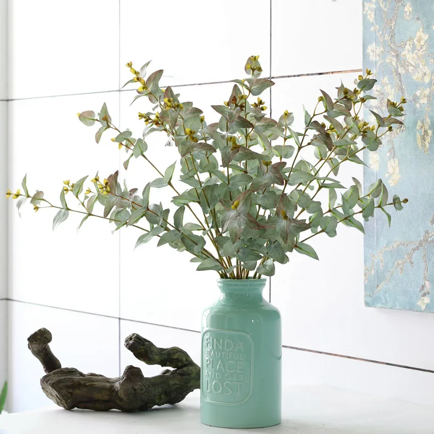 

10Pc/lot 3D Printing Eucalyptus Leaf Fake Plants Wedding Decor Party Flower Arrangement Home Room Decoration Money Leaves Floral