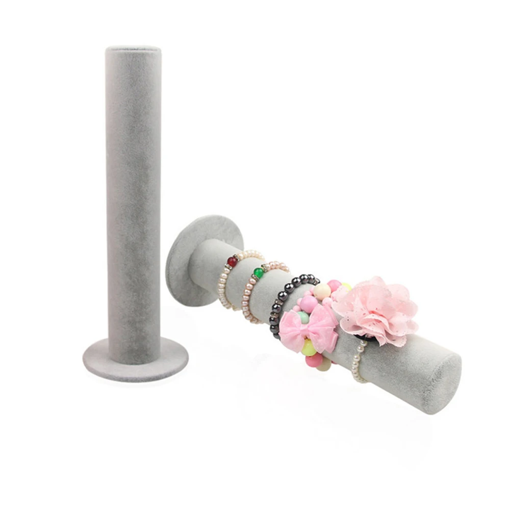 

Jewelry Display Stand Grey Creative Storage Rack Microfiber Surface Bracelet Holder Organizer Showcase Bracelet Display Rack