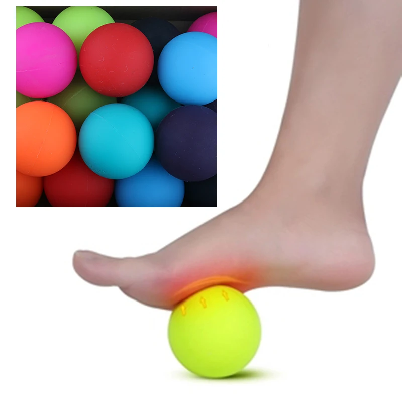 Silikonowe piłki do masażu Fitness, joga porto, Pilates, trening gimnastyczny, Lacrosse, rozluźnienie mięśni ciała, łagodzenie bólu stresowego,