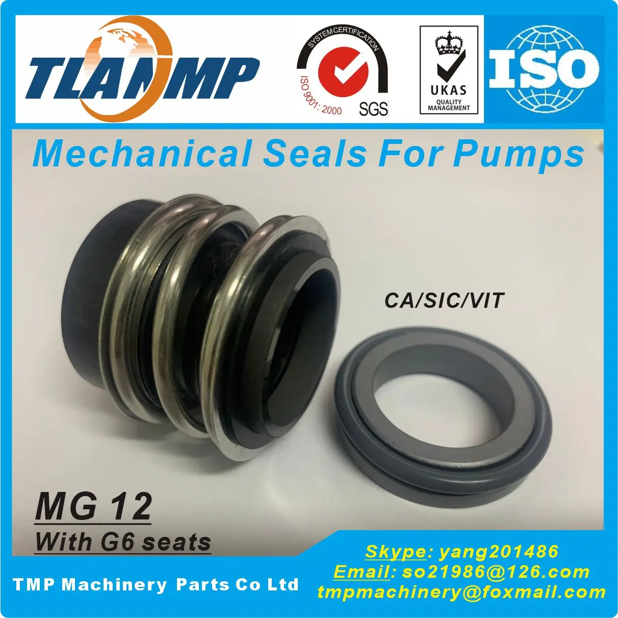 MG12/22-G6 , MG12/22-G60 , MG12-22 , MG12/22-Z TLANMP Mechanical Seals for Wi-lo MVI 16/32/52 Pumps