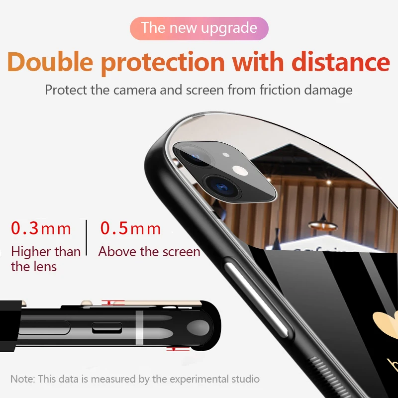 Luxury Cute Oval Heart-shaped Tempered Glass Phone Case For iPhone 16 15Pro 14 13 12 11 Pro Max XS XR X SE 8 7 Plus Mirror Cover